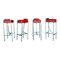 Set of 4 Art Deco Machine Age Bar Stools From Empire State Building