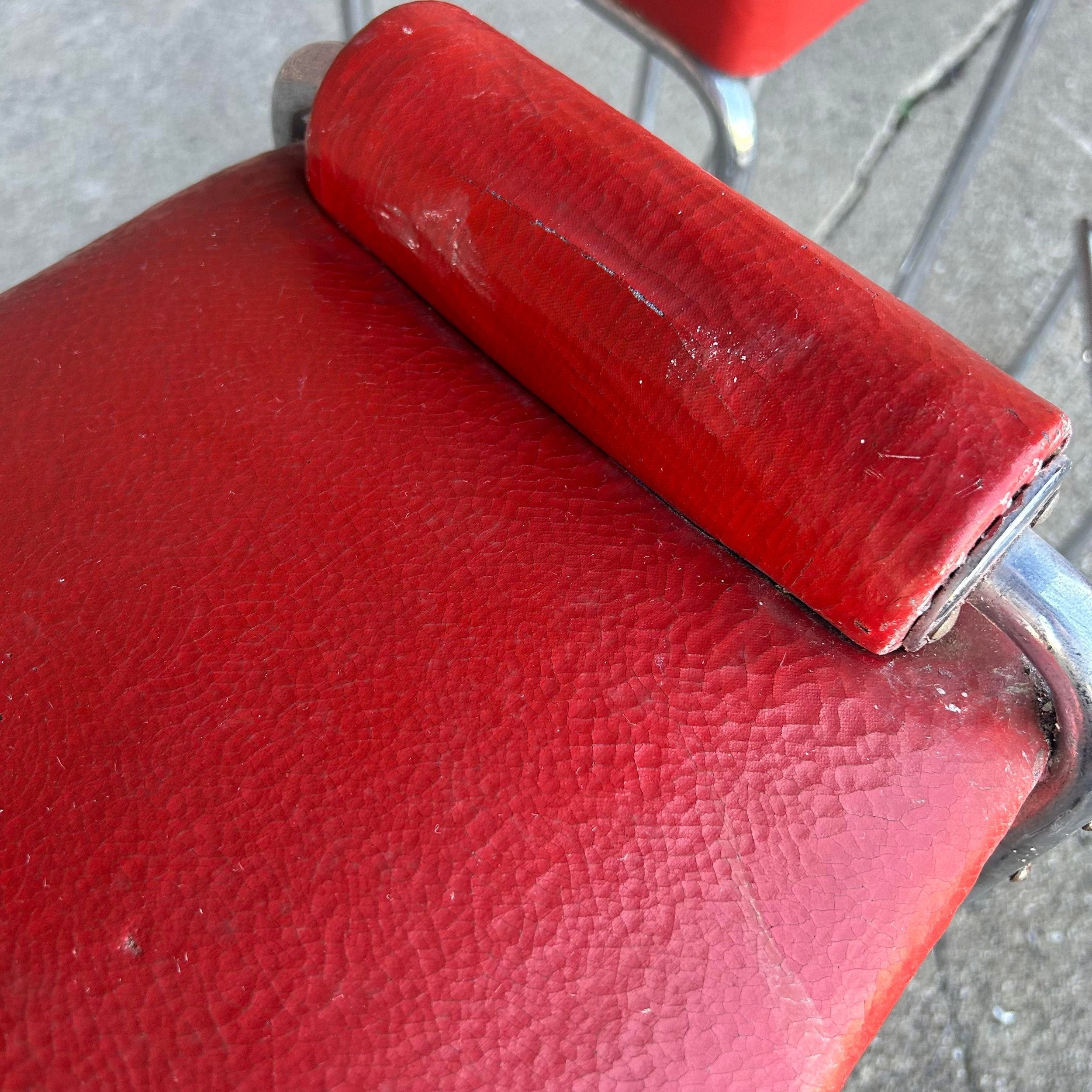 Set of 4 Art Deco Machine Age Bar Stools From Empire State Building