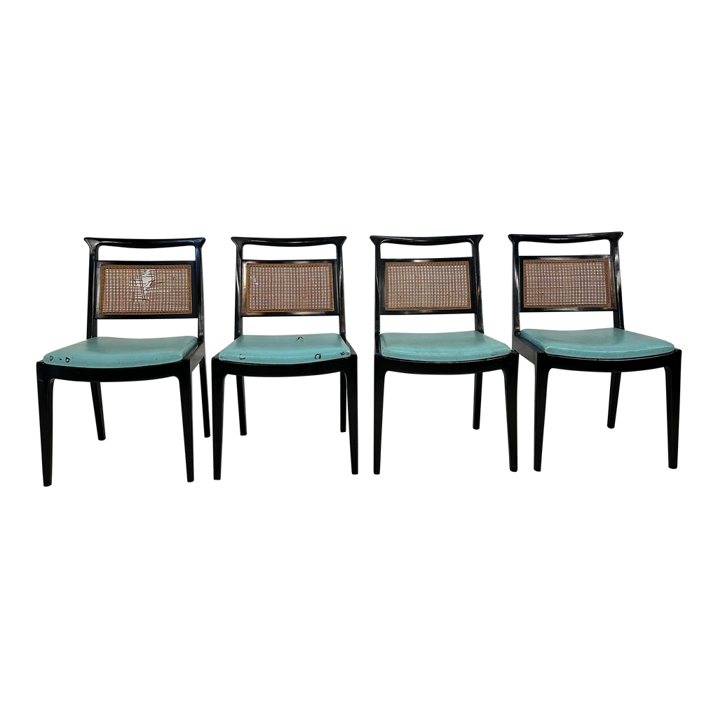 Set of 4 John Stuart Caned Back Dining Chair