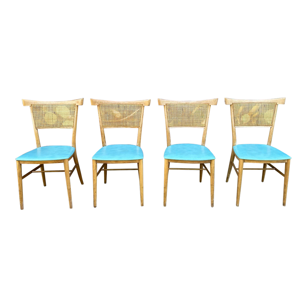 Set of 4 Paul McCobb for Planner Group Cane Dining Chairs