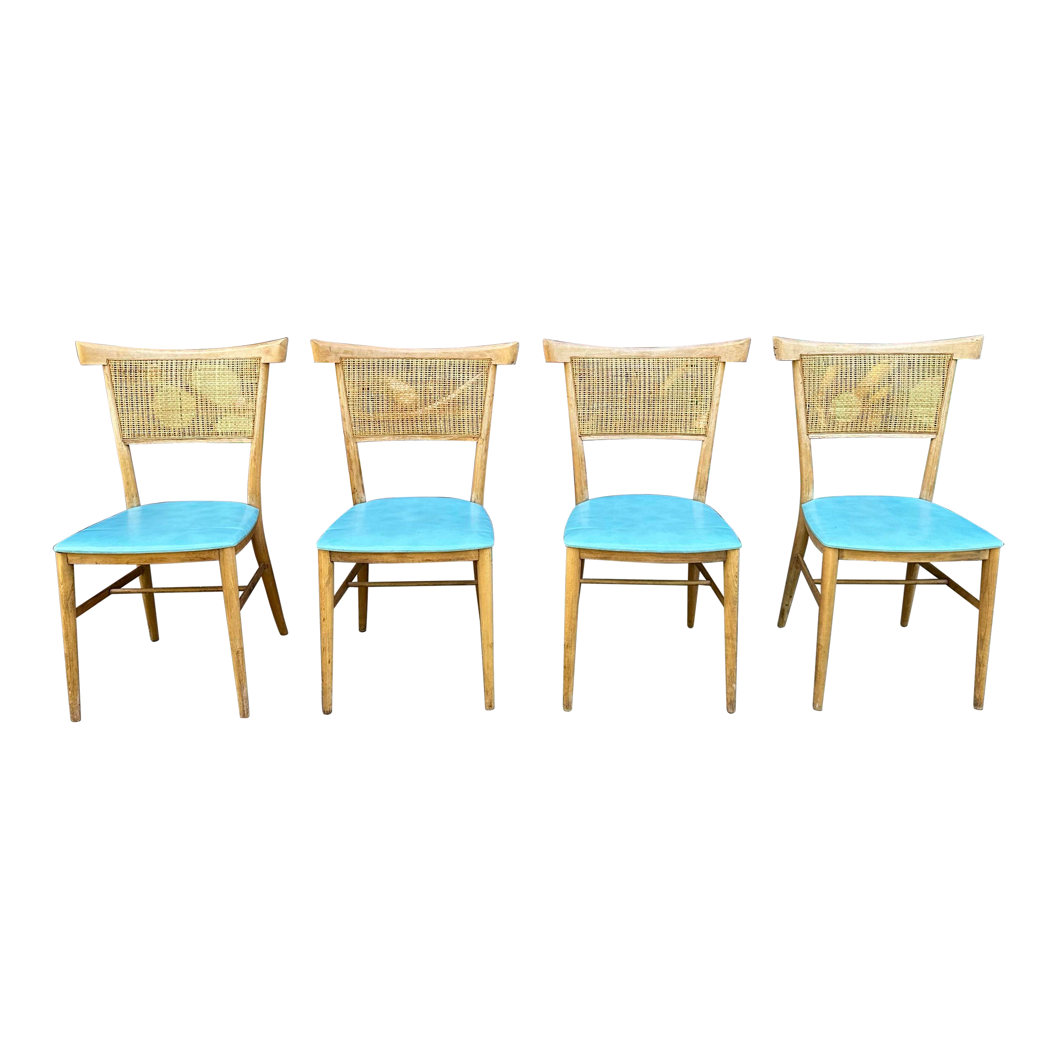 Set of 4 Paul McCobb for Planner Group Cane Dining Chairs