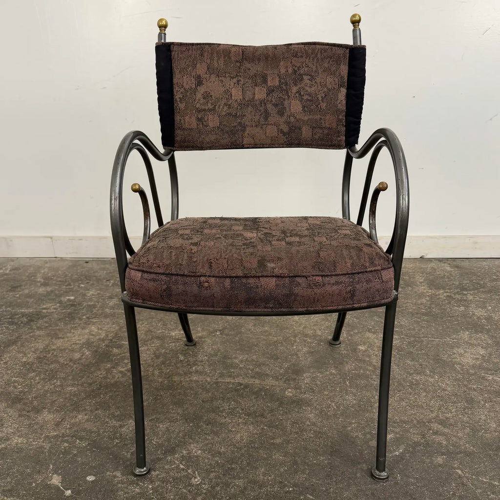 Set of 4 Shaver Howard Scrolled Metal Dining Chairs