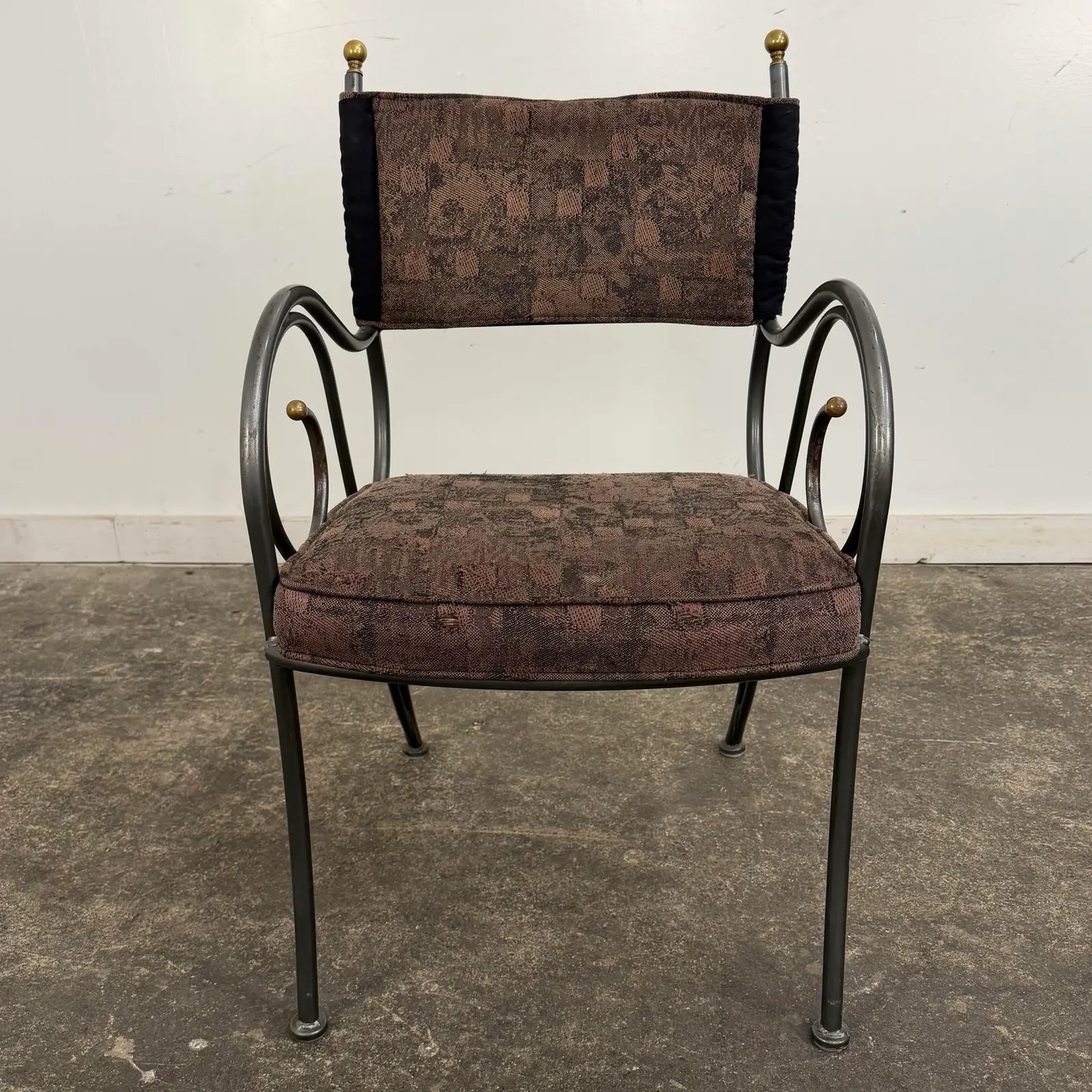Set of 4 Shaver Howard Scrolled Metal Dining Chairs
