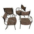 Set of 4 Shaver Howard Scrolled Metal Dining Chairs