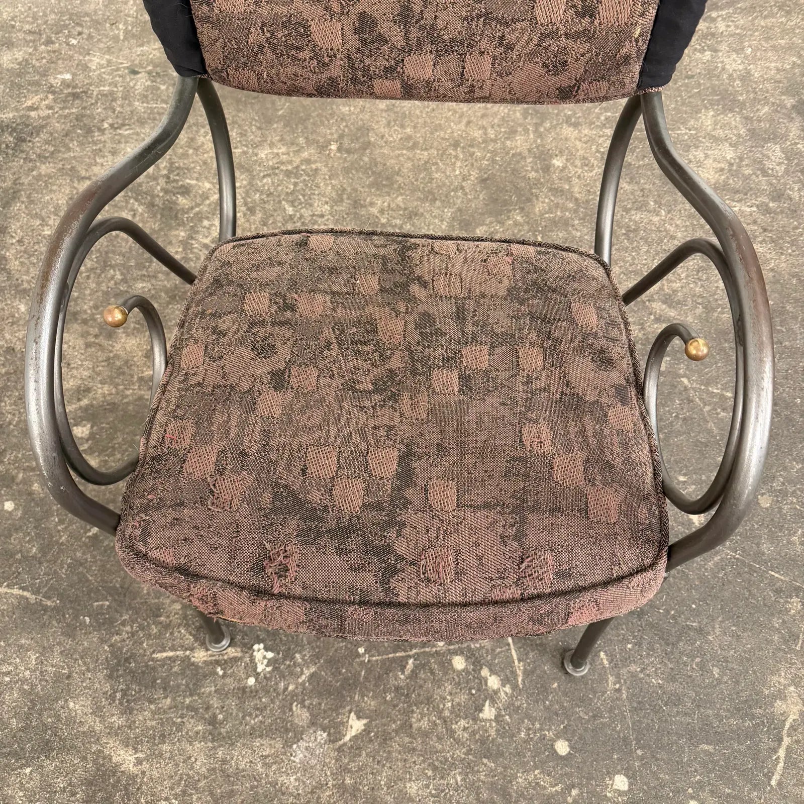 Set of 4 Shaver Howard Scrolled Metal Dining Chairs