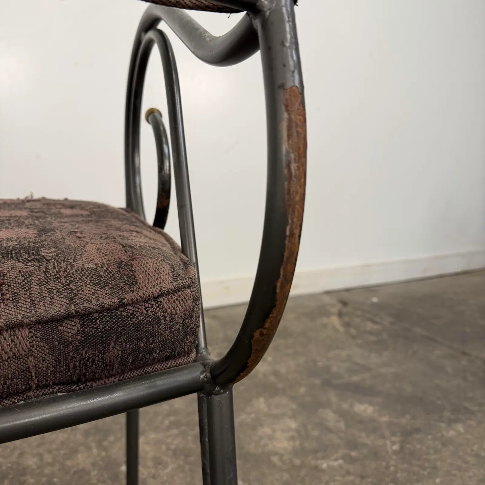 Set of 4 Shaver Howard Scrolled Metal Dining Chairs