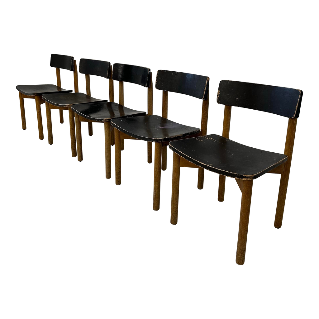 Set of 5 Mid Century Modern Gunlocke Chairs