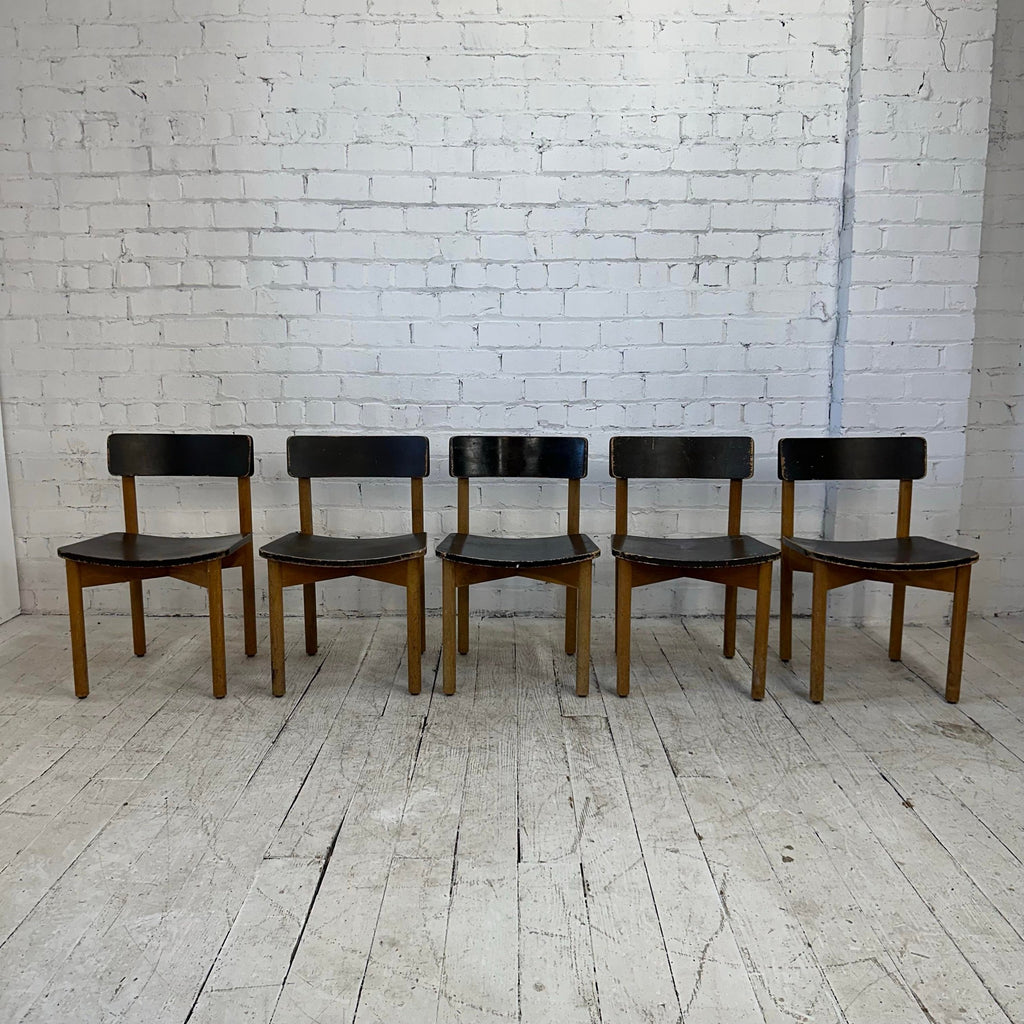Set of 5 Mid Century Modern Gunlocke Chairs