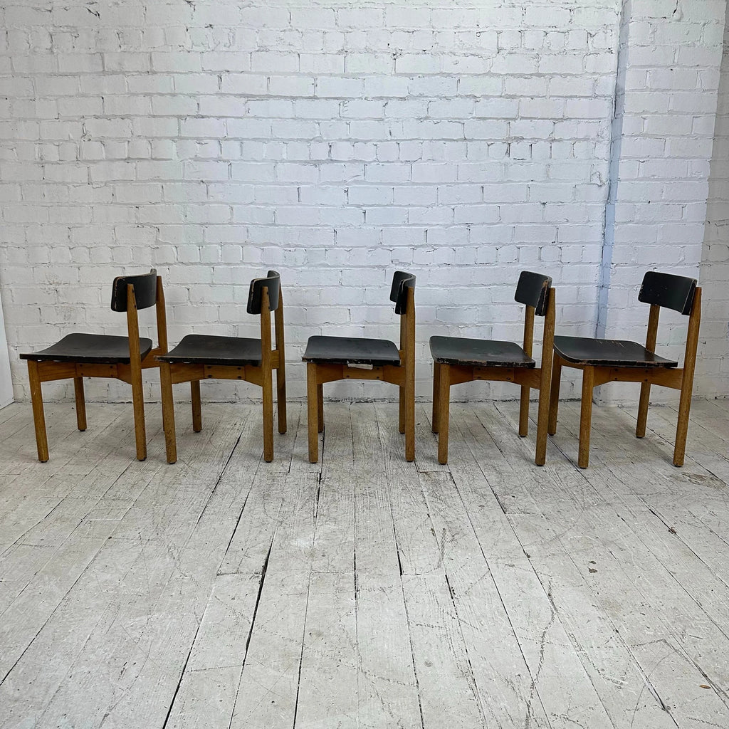 Set of 5 Mid Century Modern Gunlocke Chairs
