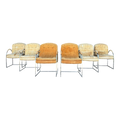 Set of 6 Founders Milo Baughman Style Dining Chairs
