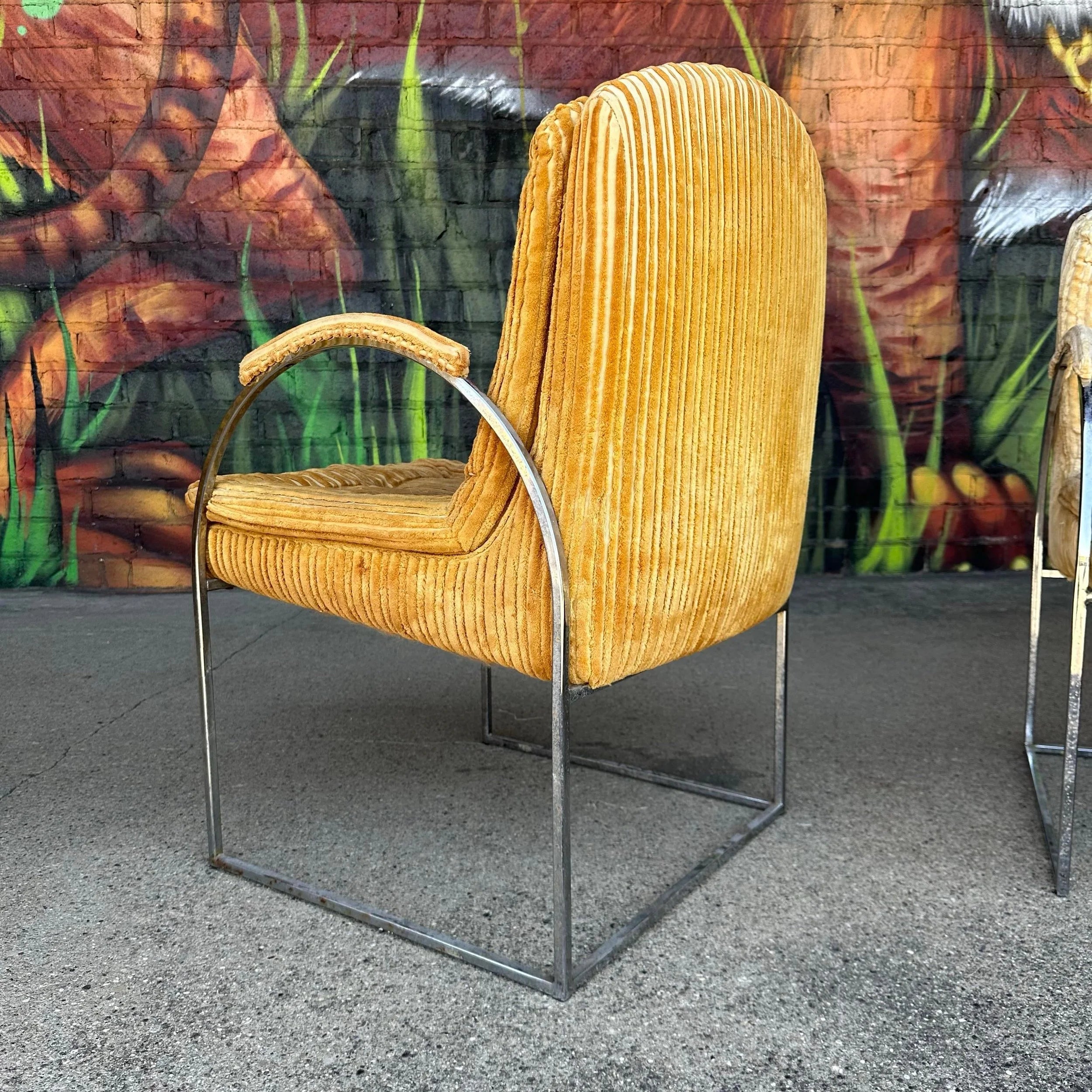 Set of 6 Founders Milo Baughman Style Dining Chairs