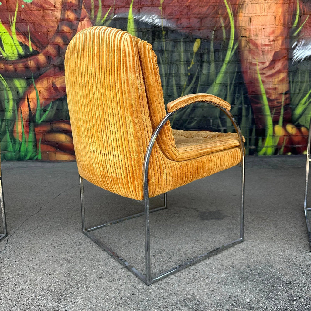 Set of 6 Founders Milo Baughman Style Dining Chairs