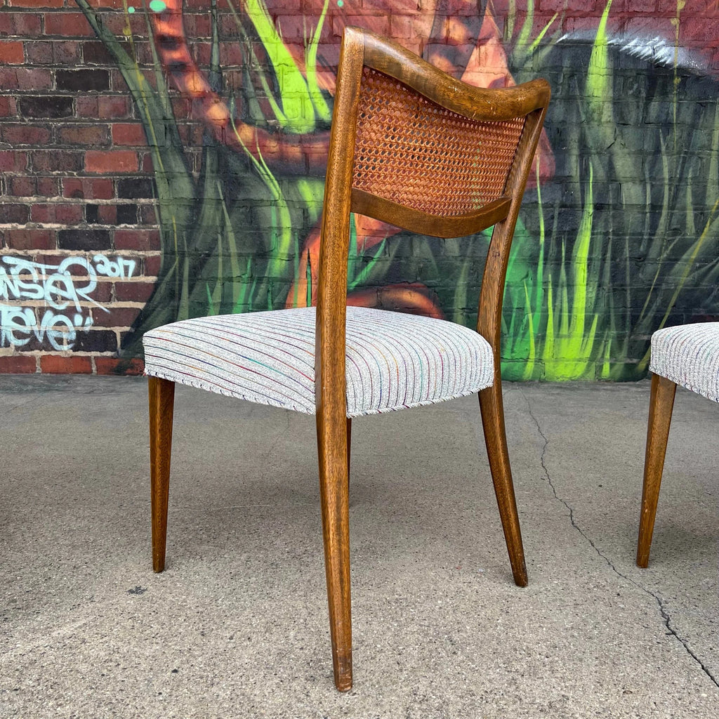 Set of 6 Harvey Probber Caned Back Dining Chairs