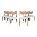 Set of 6 Harvey Probber Caned Back Dining Chairs