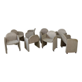 Set of 8 1980s Dining Chairs by Collier Milo Baughman Style