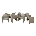 Set of 8 1980s Dining Chairs by Collier Milo Baughman Style