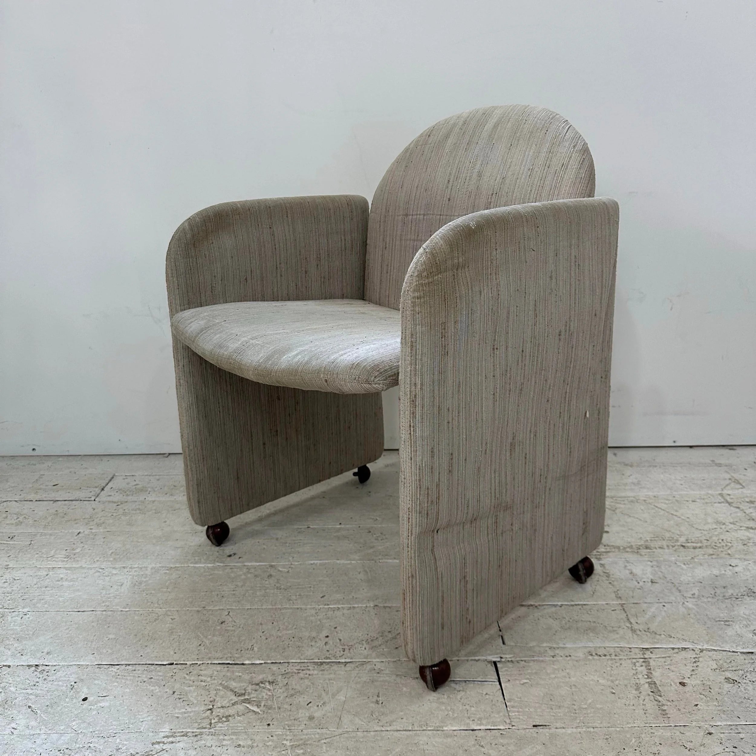 Set of 8 1980s Dining Chairs by Collier Milo Baughman Style
