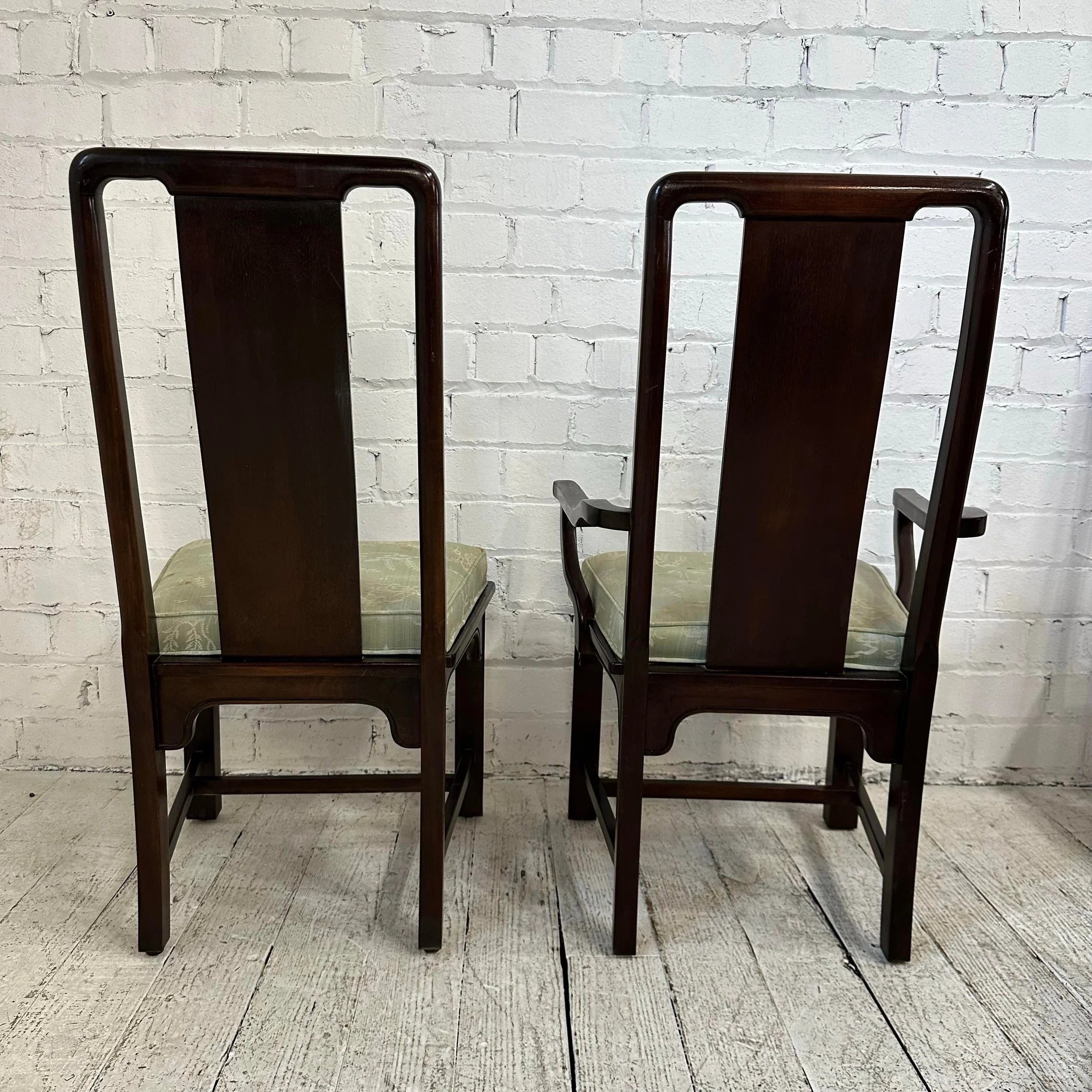 Set of 8 Henredon Asian Style Dining Chairs