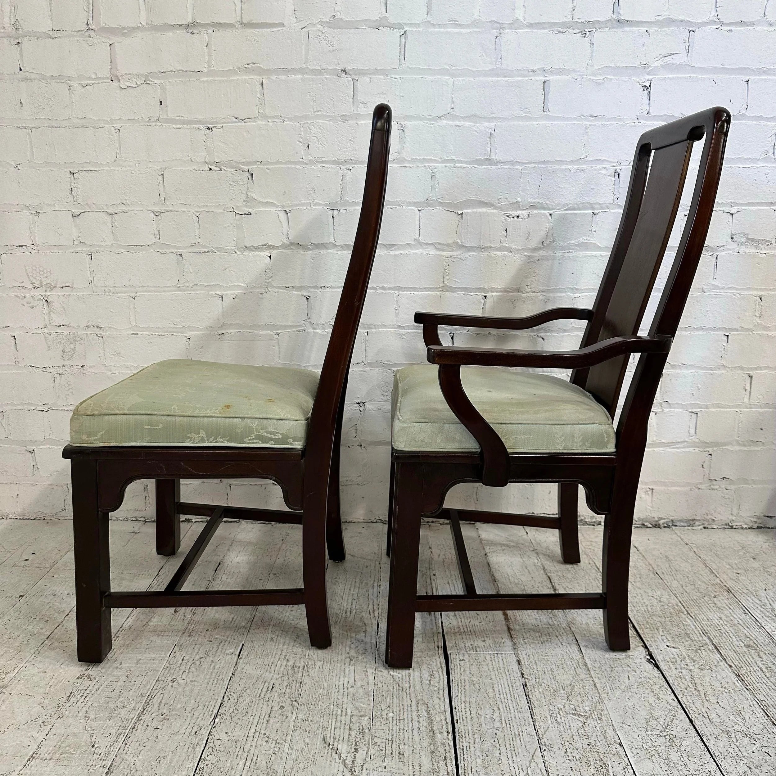 Set of 8 Henredon Asian Style Dining Chairs
