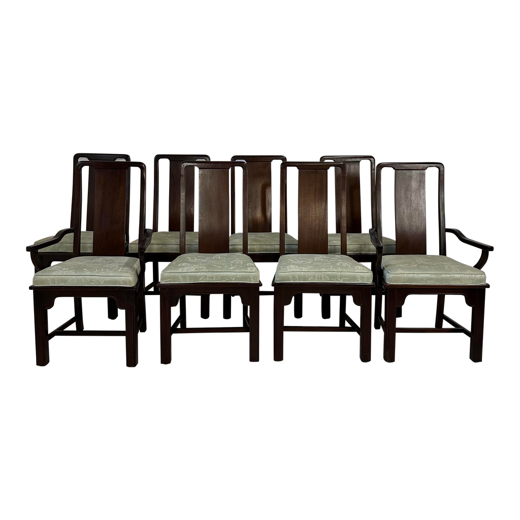 Set of 8 Henredon Asian Style Dining Chairs