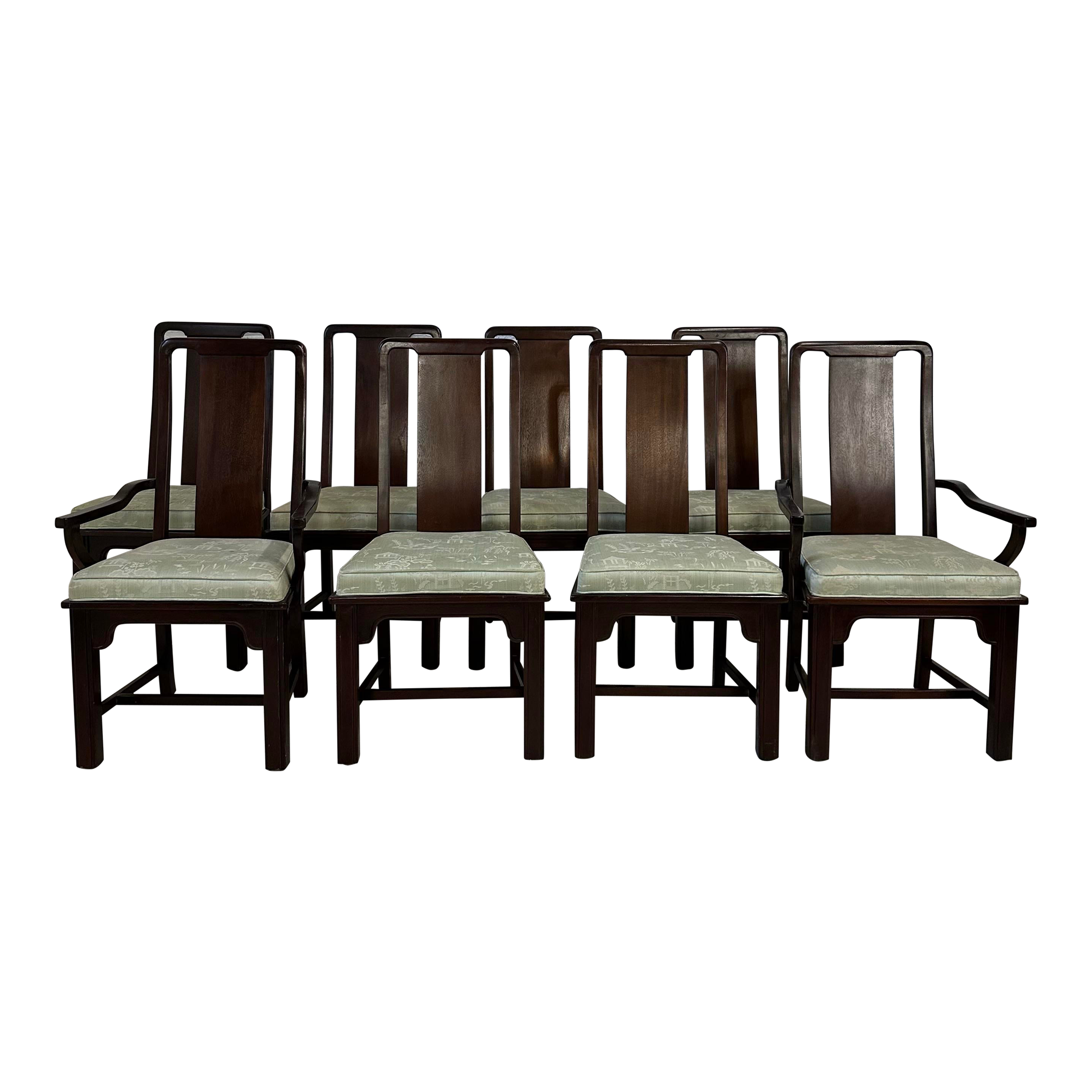 Set of 8 Henredon Asian Style Dining Chairs