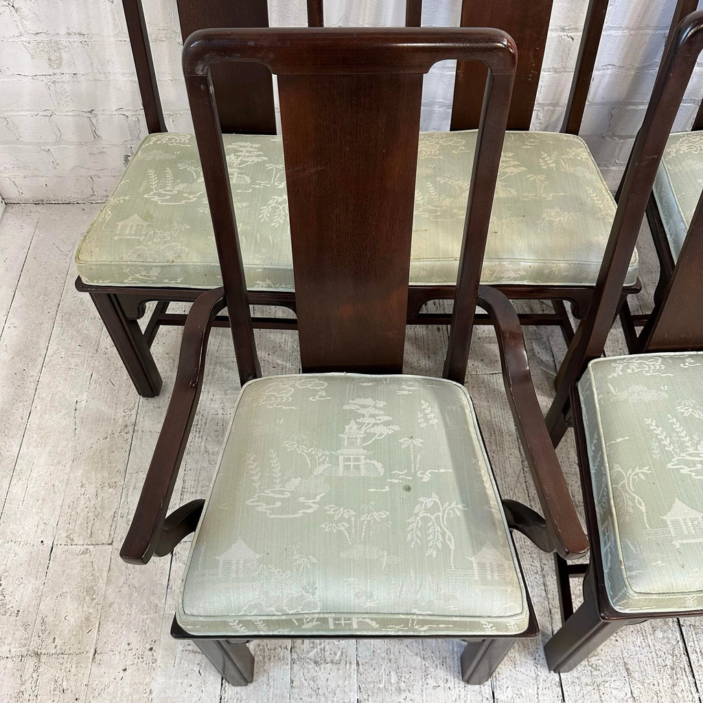 Set of 8 Henredon Asian Style Dining Chairs