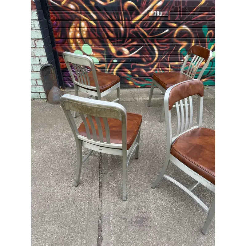 Set of 8 Goodform Aluminum Dining Chairs From Ibm