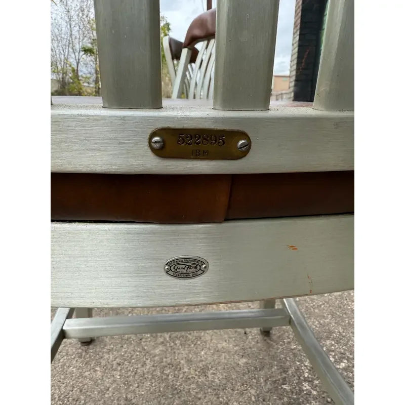 Set of 8 Goodform Aluminum Dining Chairs From Ibm