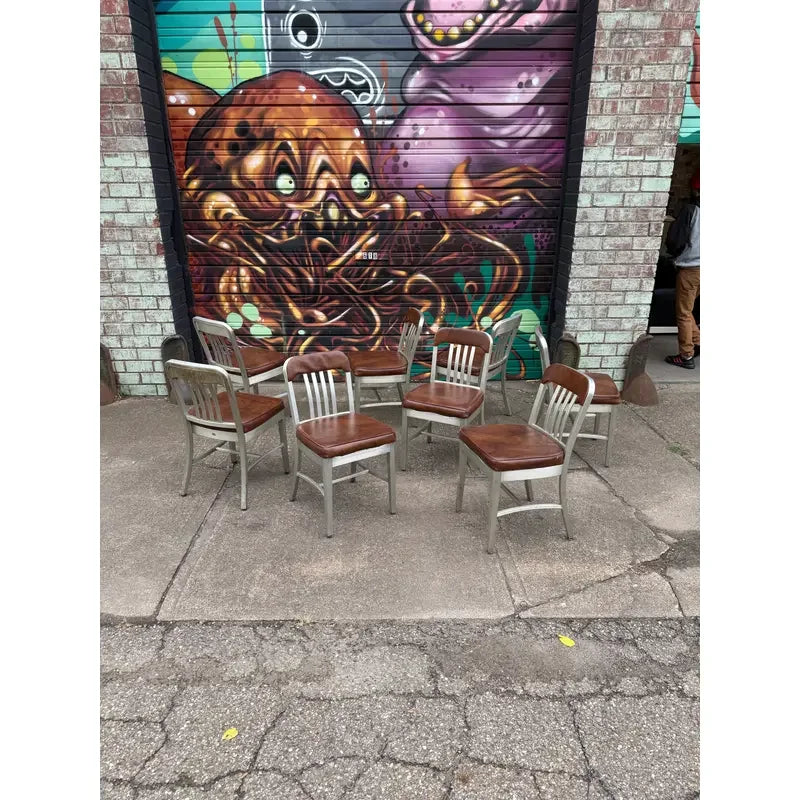 Set of 8 Goodform Aluminum Dining Chairs From Ibm