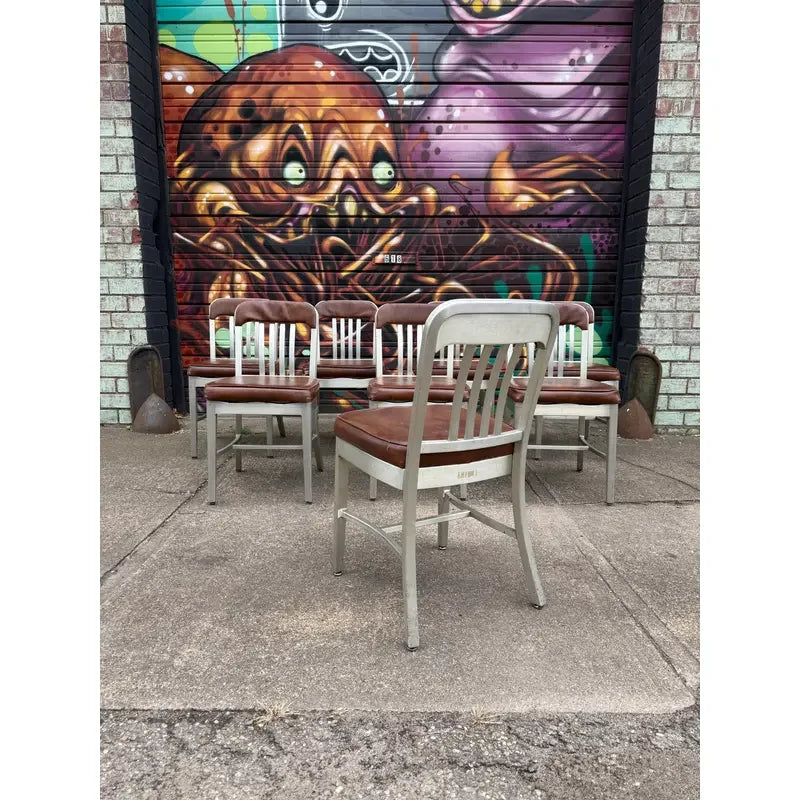 Set of 8 Goodform Aluminum Dining Chairs From Ibm