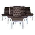 Set of Six Vintage Dia Style Dining Chairs Mid Century Modern Aluminum