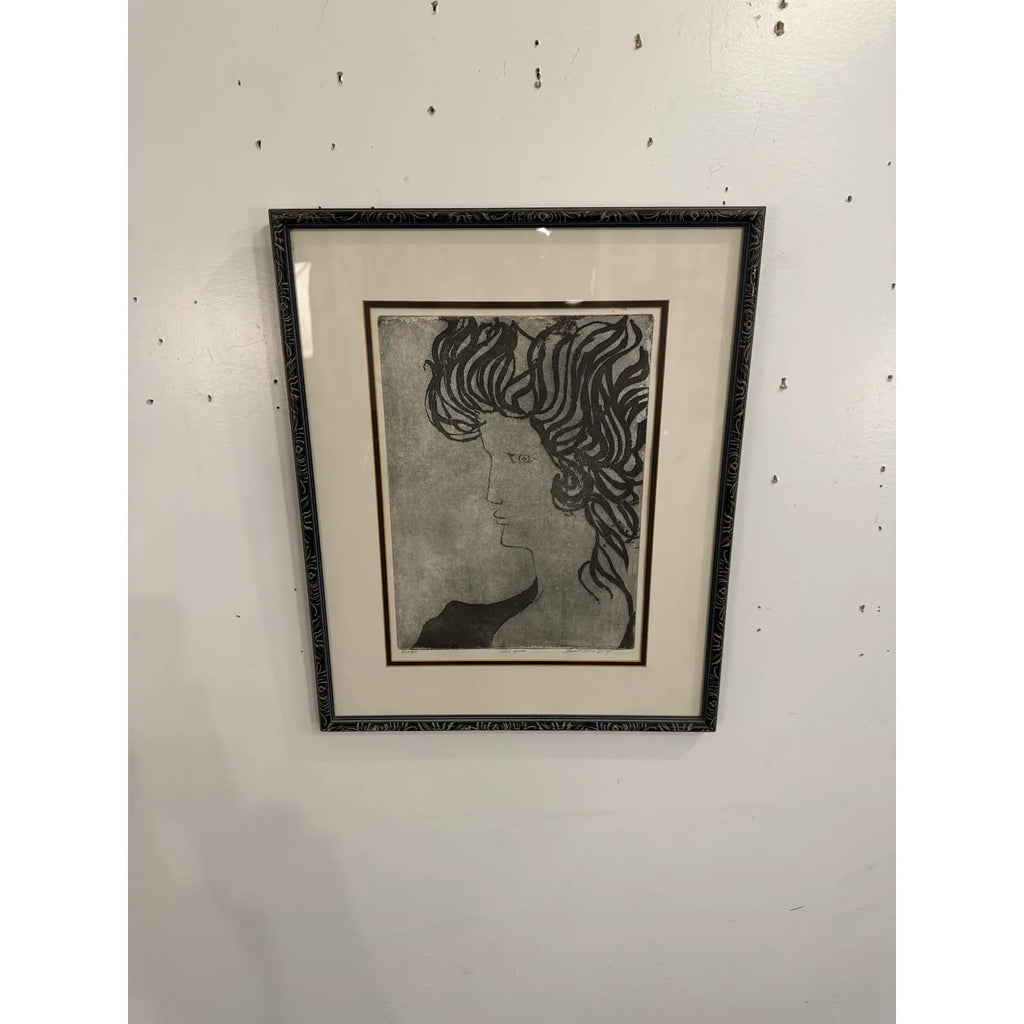 Sharon Bohm Levy “woman” Etching Print