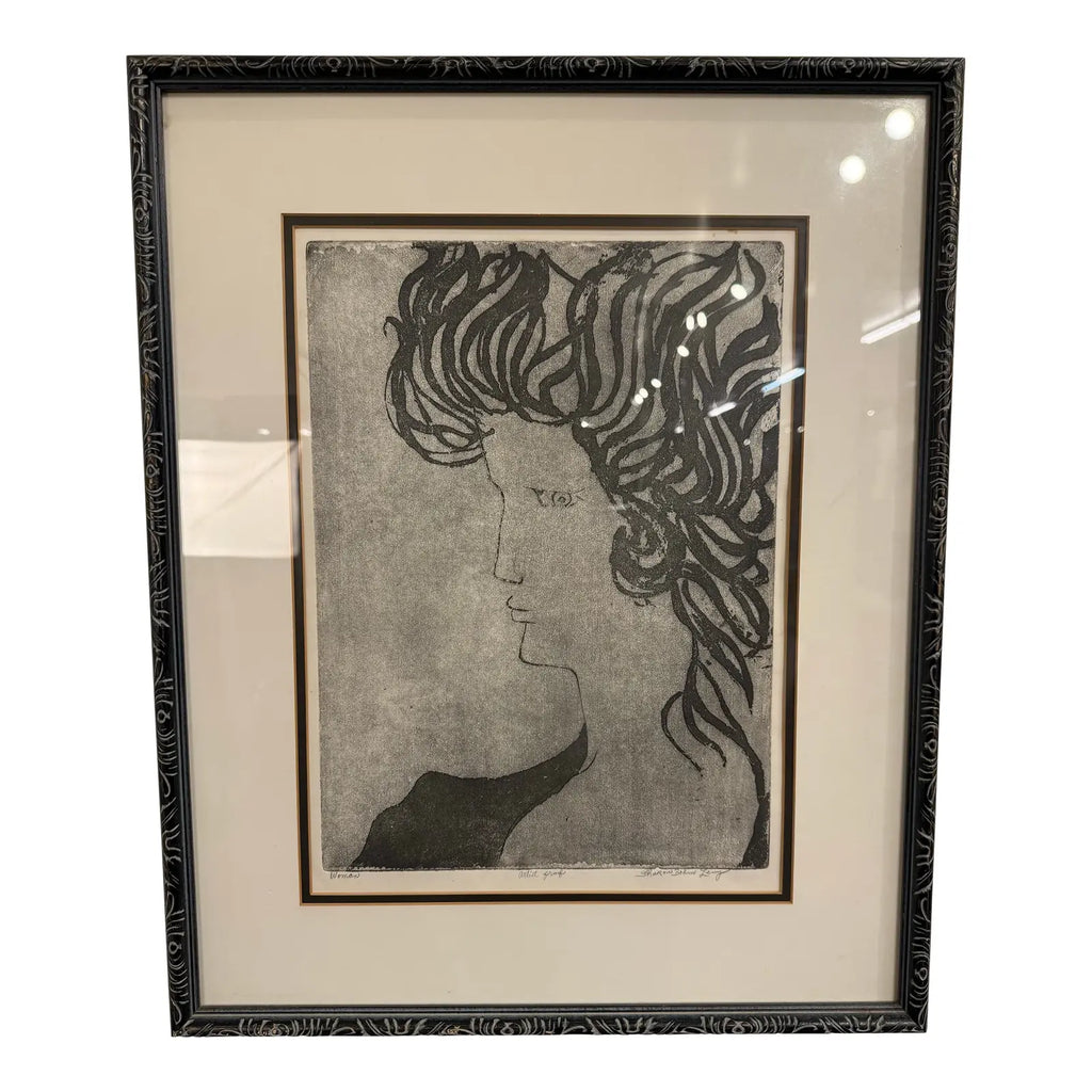 Sharon Bohm Levy “woman” Etching Print