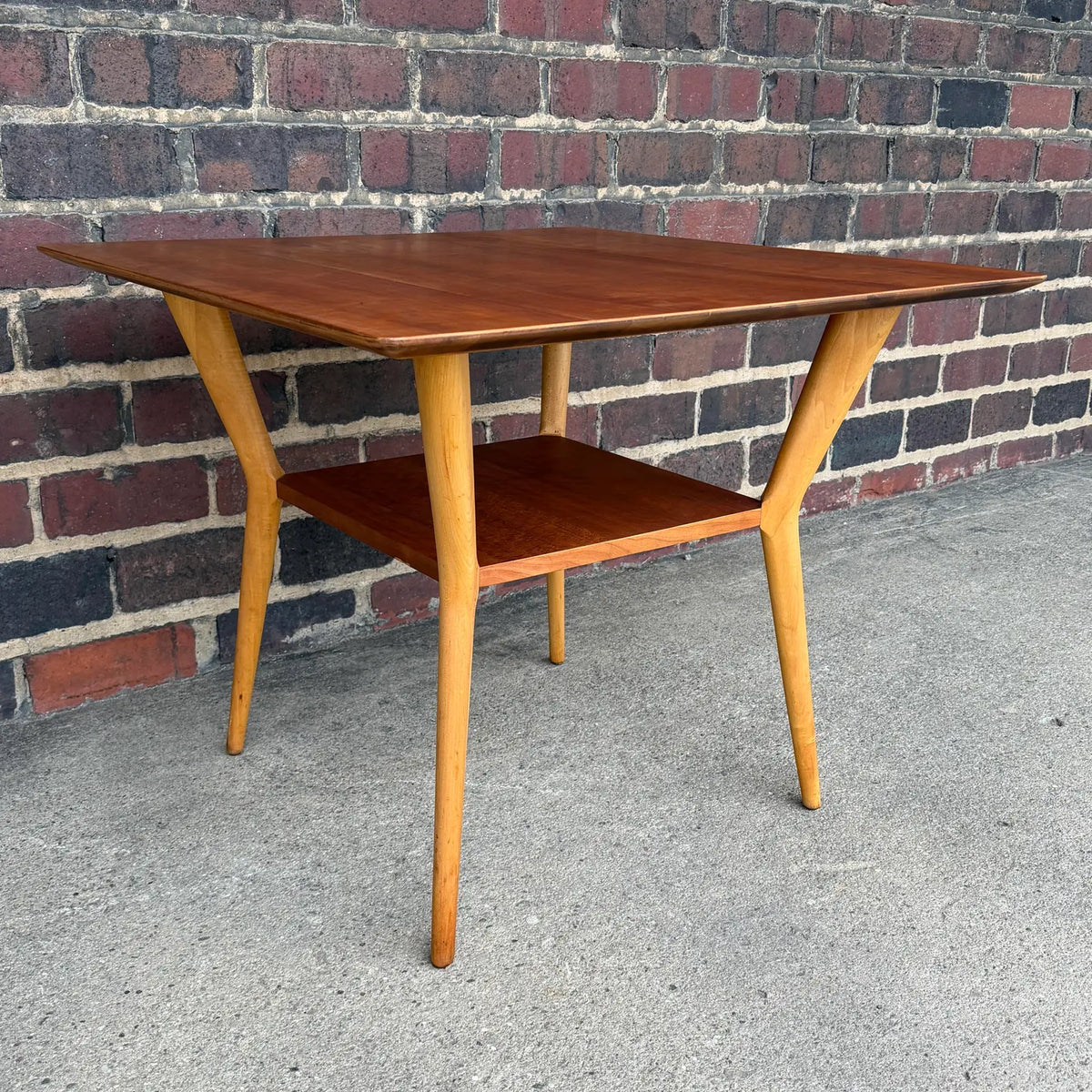 Singer and Sons Mid-Century Modern 2 Tier Boomerang Leg Table