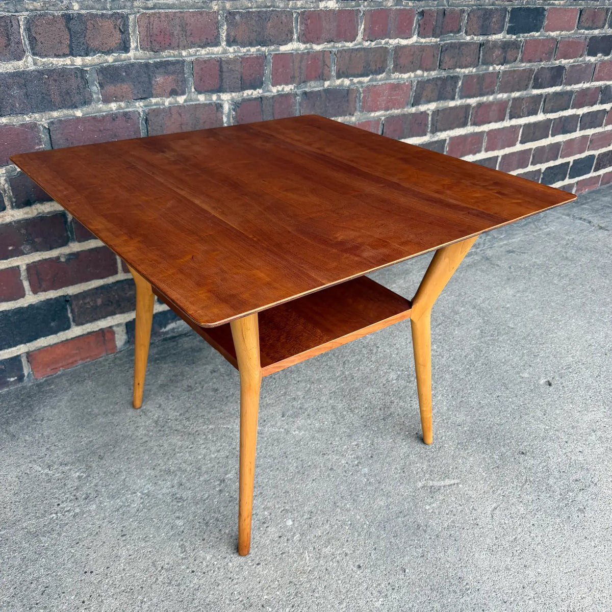 Singer and Sons Mid-Century Modern 2 Tier Boomerang Leg Table
