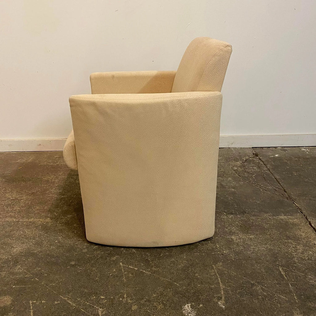 Sormani Italian Lounge Chair Leather Suede