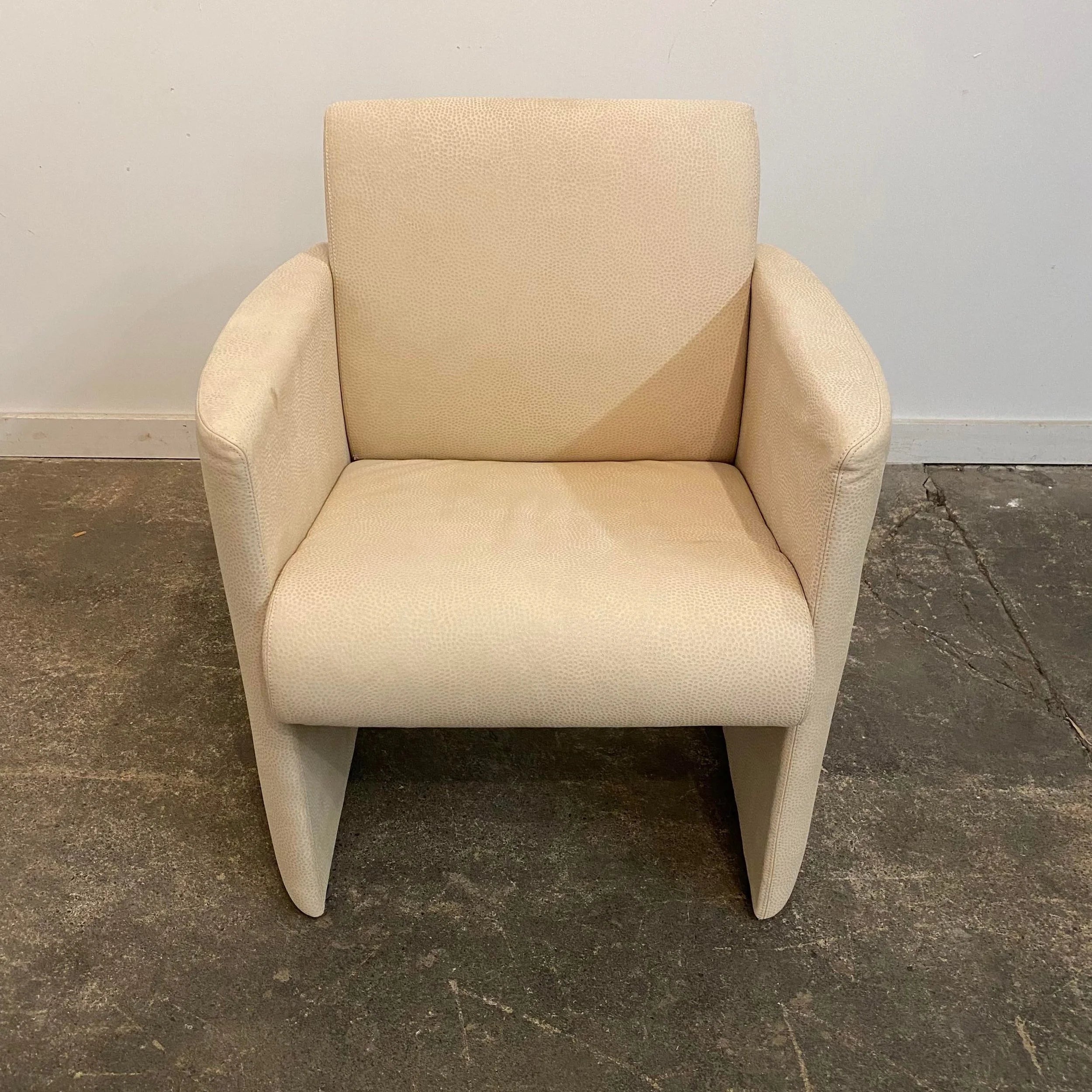 Sormani Italian Lounge Chair Leather Suede