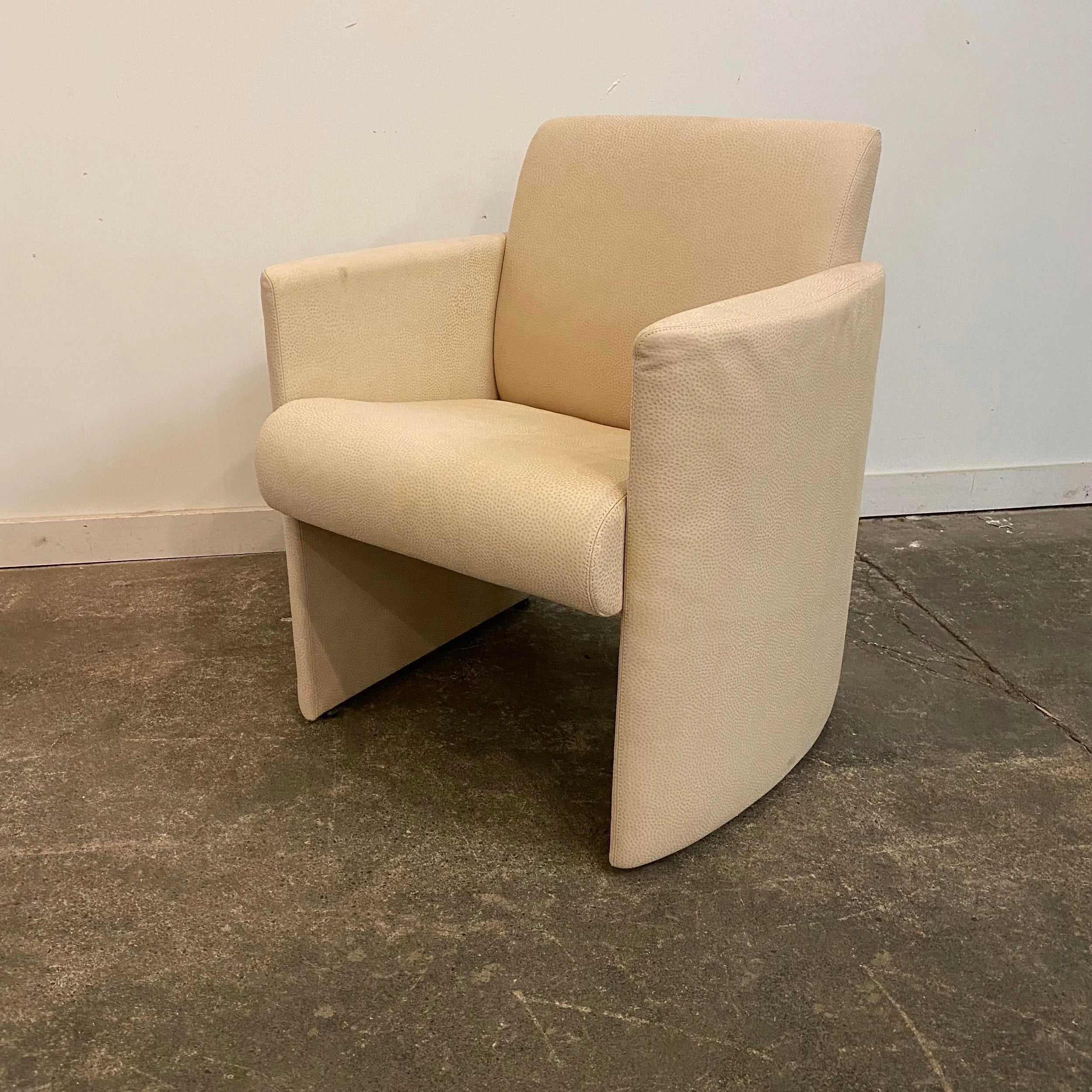 Sormani Italian Lounge Chair Leather Suede