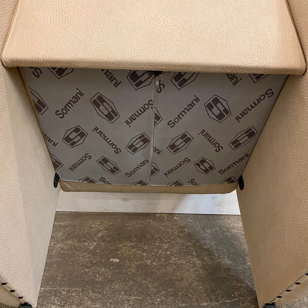 Sormani Italian Lounge Chair Leather Suede