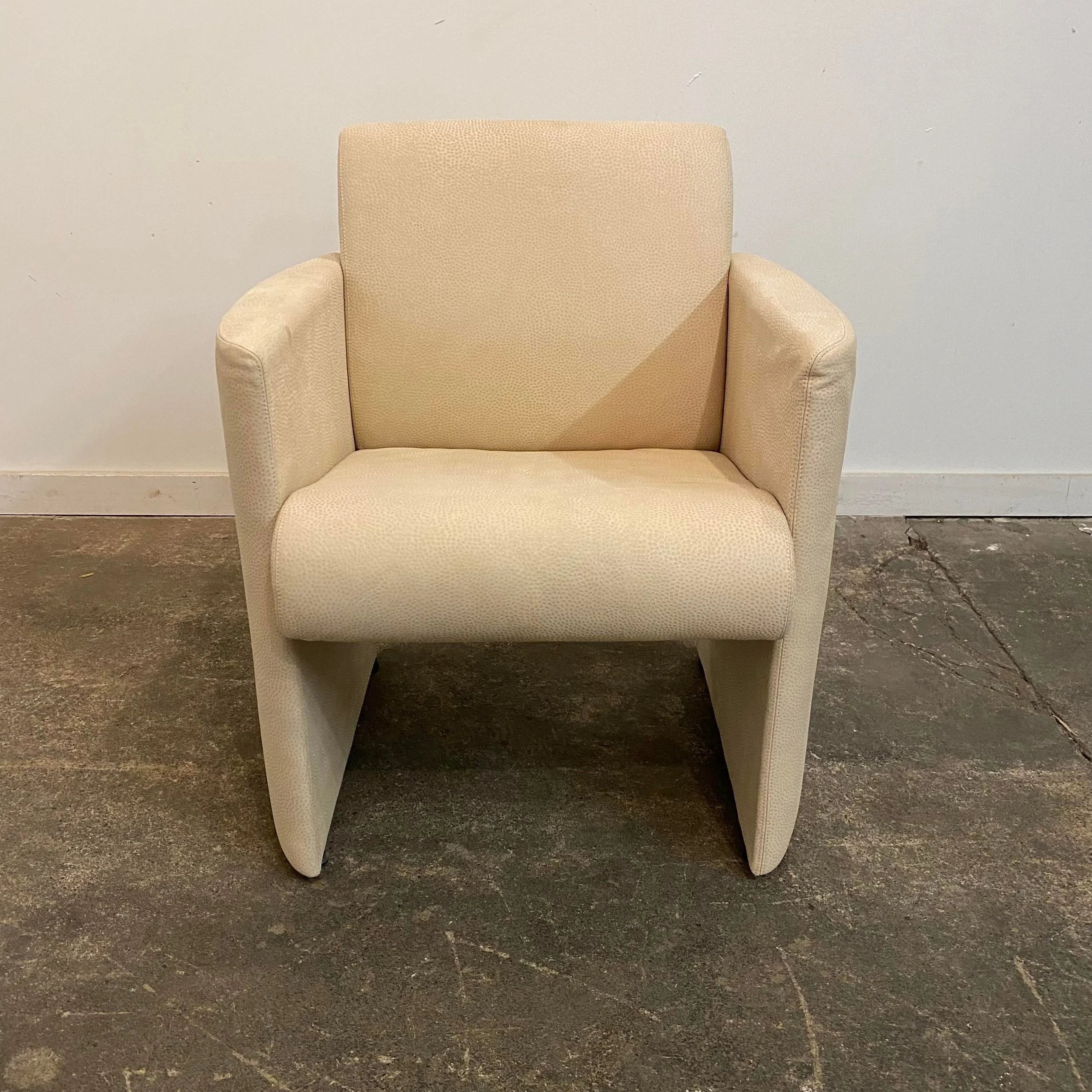 Sormani Italian Lounge Chair Leather Suede