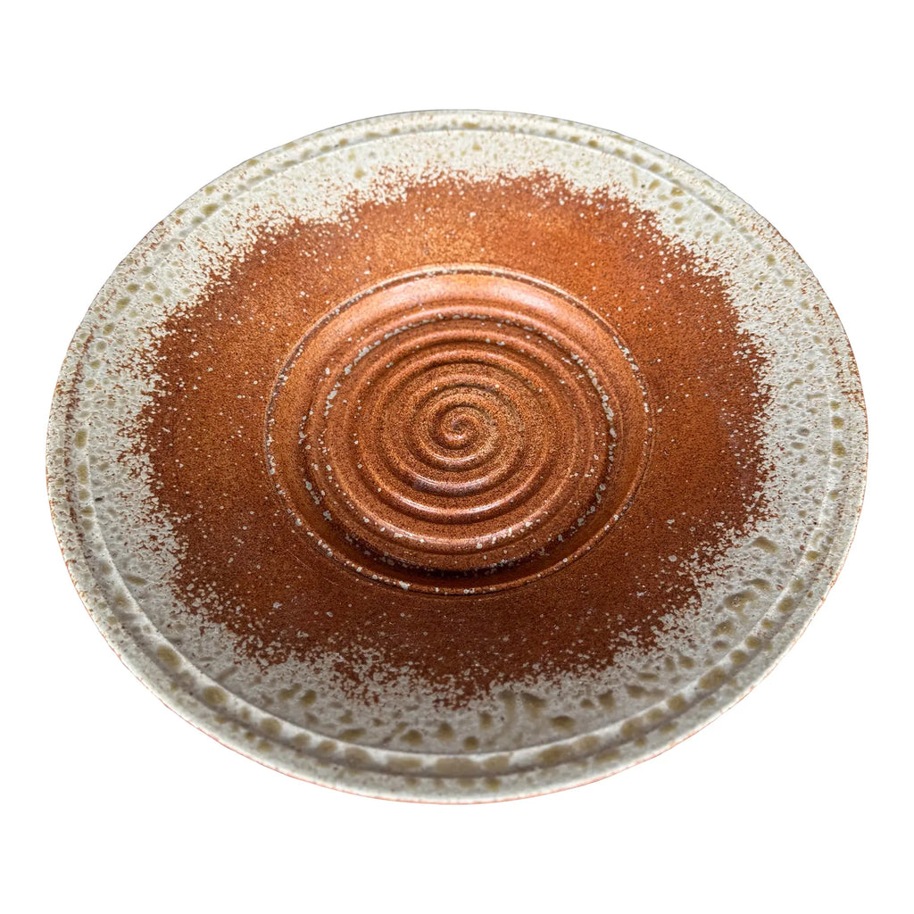 Stephen Fabrico Signed Ceramic Charger / Footed Bowl Wall Hanging Ready.