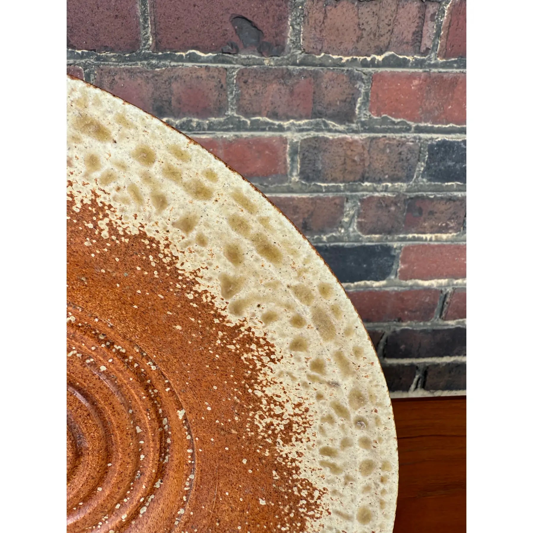Stephen Fabrico Signed Ceramic Charger / Footed Bowl Wall Hanging Ready.