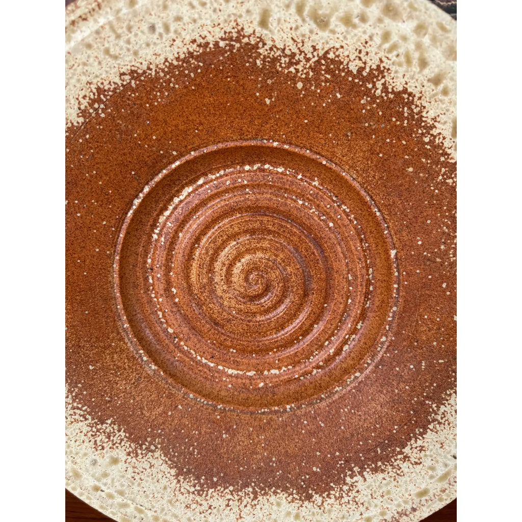 Stephen Fabrico Signed Ceramic Charger / Footed Bowl Wall Hanging Ready.