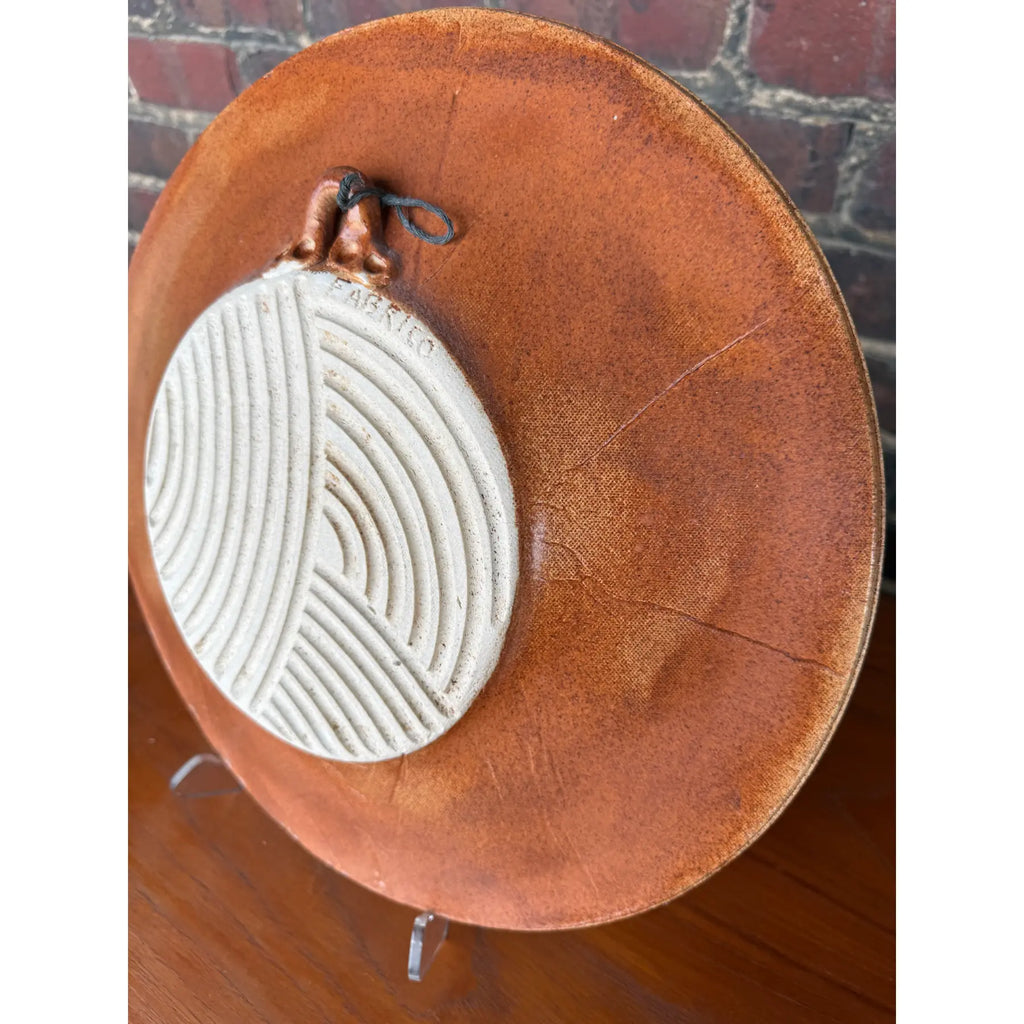 Stephen Fabrico Signed Ceramic Charger / Footed Bowl Wall Hanging Ready.