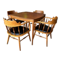 Stewart McDougall and Kipp Stewart for Drexel Declaration Walnut Game Table and Chairs