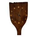 Studio Craft Wall Clock in Mixed Woods With Brass Pendulum, 1985