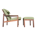 1969 Studio Made Arden Riddle Lounge Chair and Ottoman