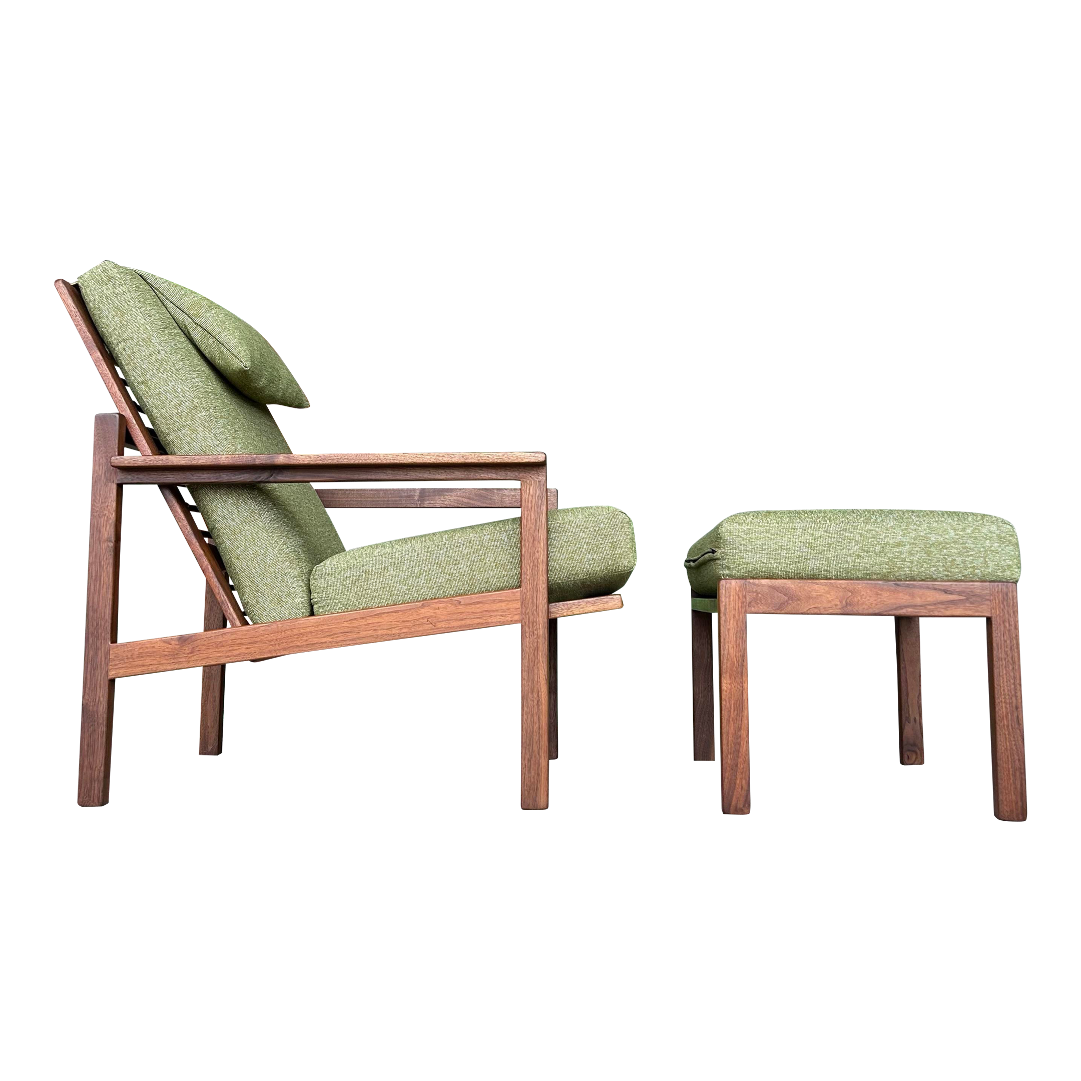 1969 Studio Made Arden Riddle Lounge Chair and Ottoman