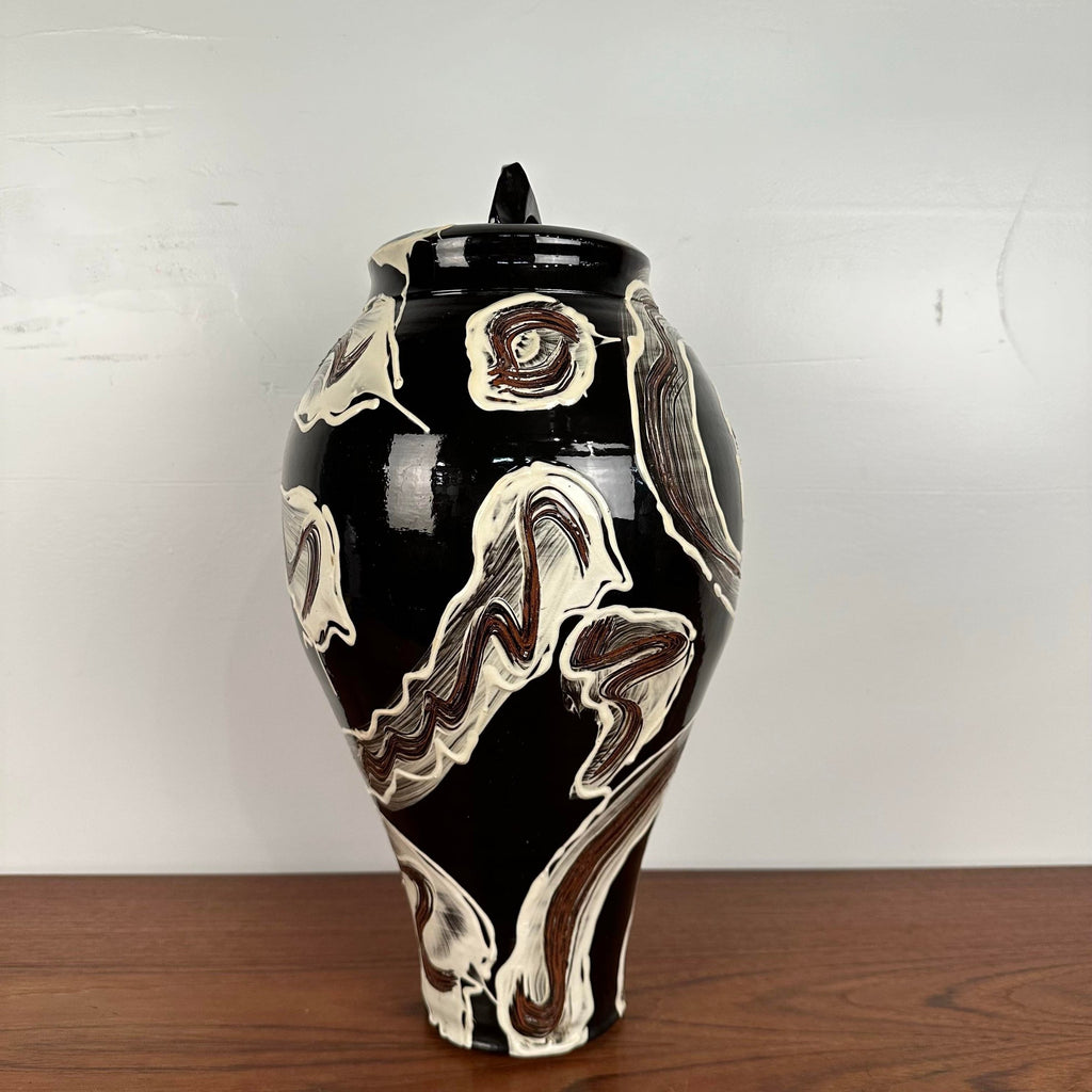 Studio Made Craig Bird Ceramic Vase Urn
