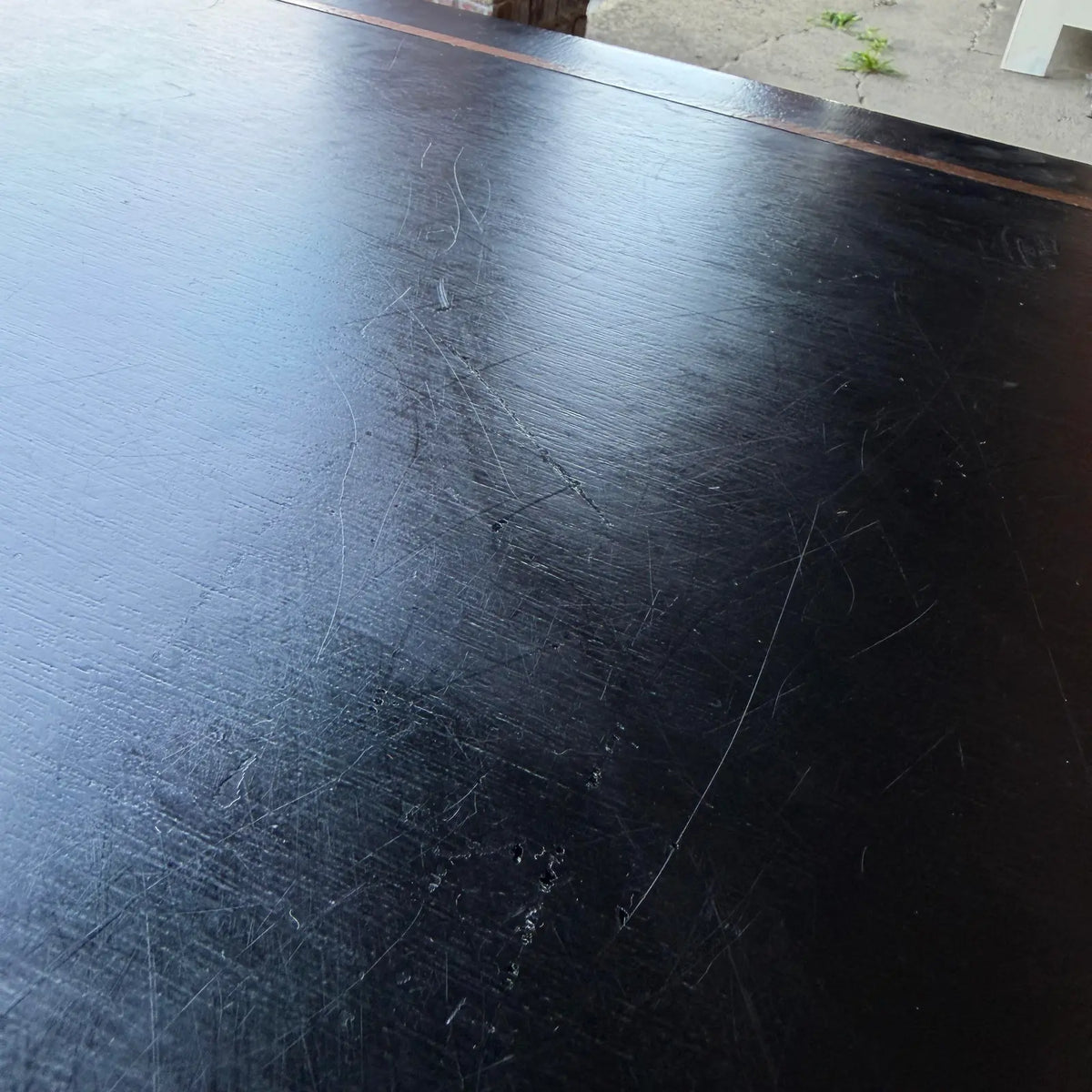 Studio Made Postmodern Copper and Wood Game Table Karl Springer?